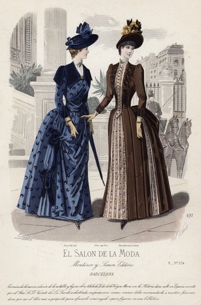 Fransk moteplate, sent på 1800-tallet av French School