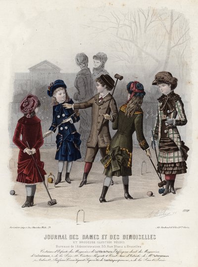 Fransk moteplate, sent på 1800-tallet av French School