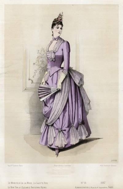 Fransk moteplate, sent på 1800-tallet av French School