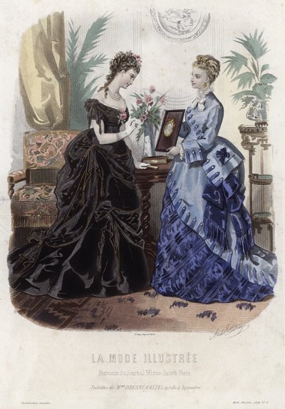 Fransk moteplate, sent på 1800-tallet av French School