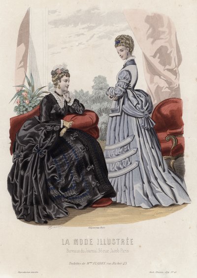 Fransk moteplate, sent på 1800-tallet av French School
