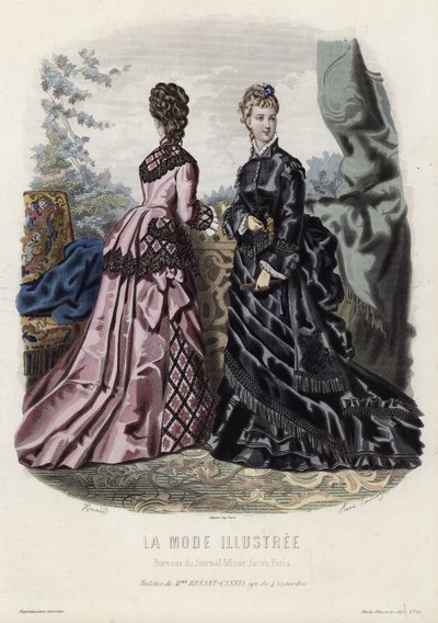 Fransk moteplate, sent på 1800-tallet av French School