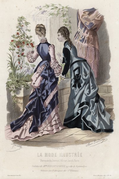 Fransk moteplate, sent på 1800-tallet av French School