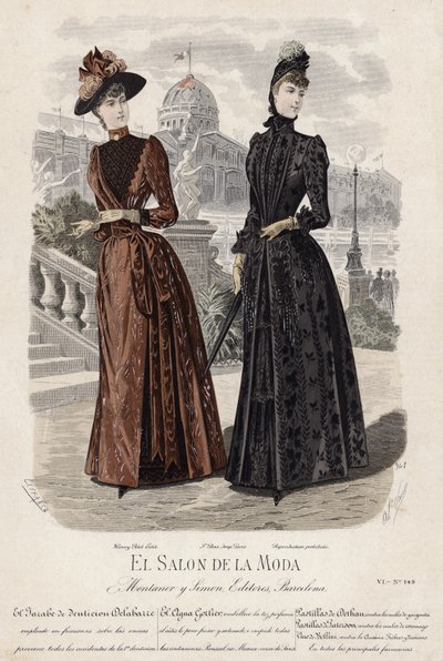 Fransk moteplate, sent på 1800-tallet av French School