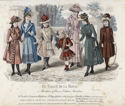 Fransk moteplate, sent på 1800-tallet av French School