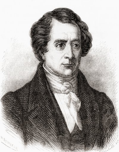 Fransk matematiker Dominique Francois Jean Arago, alias Francois Arago, fra Les Merveilles de la Science, pub.1870 av French School