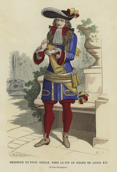 Fransk adelsmann på 1700-tallet, mot slutten av Ludvig XIVs regjeringstid av French School