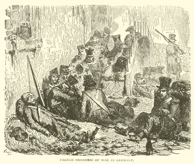 Französische Kriegsgefangene in Deutschland (Stich) von French School