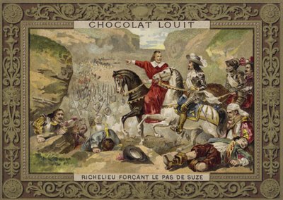 Franske tropper kommandert av kardinal Richelieu tvinger passet ved Suza, Savoy, 1629 av French School