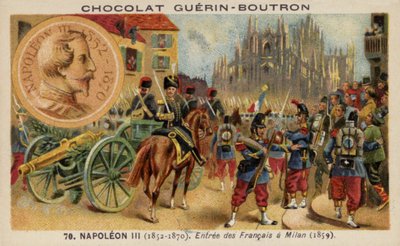 Franske tropper kommer inn i Milano av French School