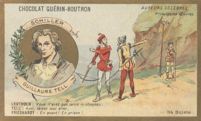 Friedrich von Schiller (1759-1805), tysk poet, dramatiker og forfatter, forfatter av "Guillaume Tell", drama (1804) av French School