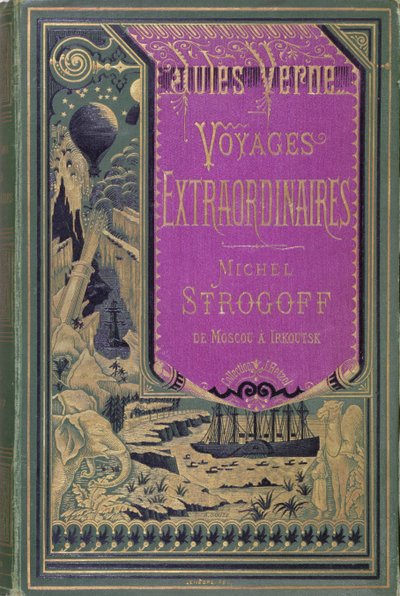 Forside av Michel Strogoff av Jules Verne (1828-1905) 1876 av French School