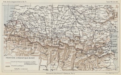 Southern Linguistic Frontier (farge litho) av French School