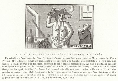 Frontispice av Le Pere Duchesne, 1790-tallet av French School