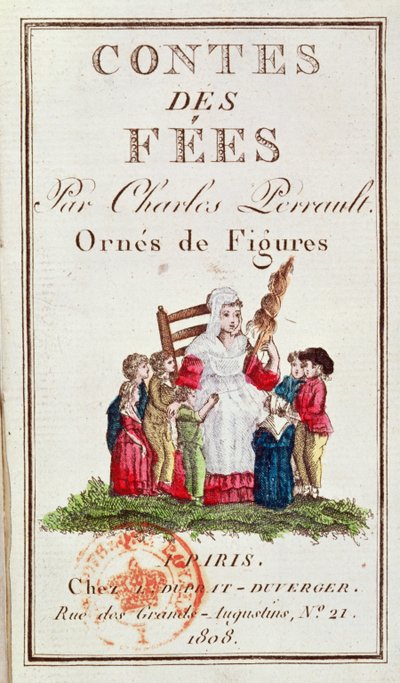 Frontispice til en illustrert utgave av Contes des Fees av Charles Perrault (1628-1703) 1808 av French School