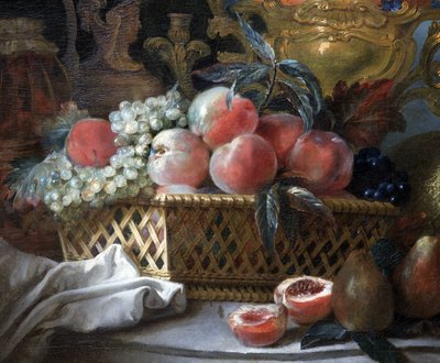 Fruktvase og kurv (detalj). ca. 1770 (olje på lerret) av French School