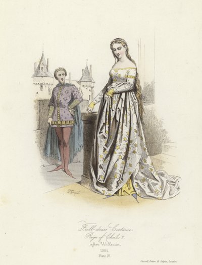 Helt drakt fra Charles V av Frankrikes regjeringstid av French School