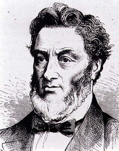 Gabriel-Claude-Jules Favre (1809-1880) fransk politiker (gravering) av French School