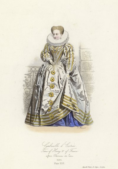 Gabrielle dEstrees, elskerinne til Henry IV av Frankrike av French School