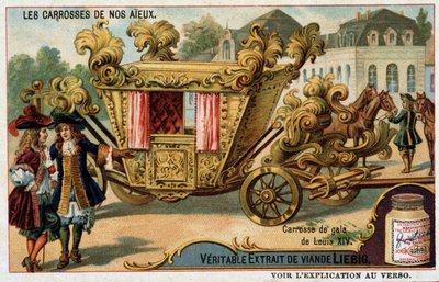 Gallavogn av Ludvig XIV - Liebig-kromolitografi, begynnelsen av det XX. århundre av French School