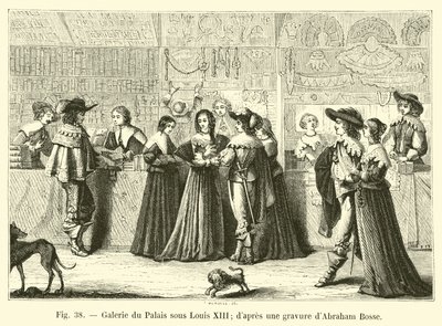 Galleri av palasset under Louis XIII, etter en gravering av Abraham Bosse av French School