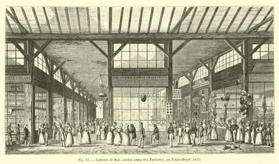 Tregallerier, tidligere leir for tartarene, ved Palais-Royal, 1825 av French School