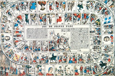 Game of Joan of Arc (farge litho) av French School
