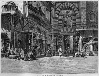 Porten til Biwaristande Qalawim, fra LEgypte, av Georg Moritz Ebers, 1881 av French School