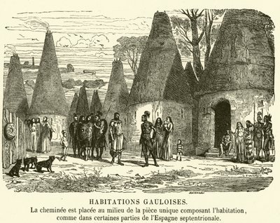 Galliske hus (gravering) av French School