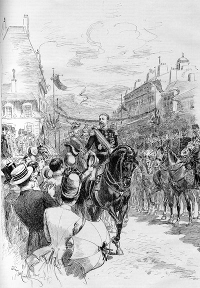 General Boulanger gikk offisielt inn i Clermont Ferrand (Clermont-Ferrand) i 1887. av French School