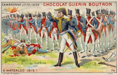 General Cambronne i slaget ved Waterloo av French School
