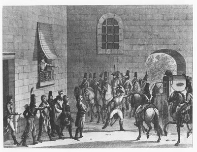 General Dumouriez arresterer representanter for konvensjonen (gravering) av French School