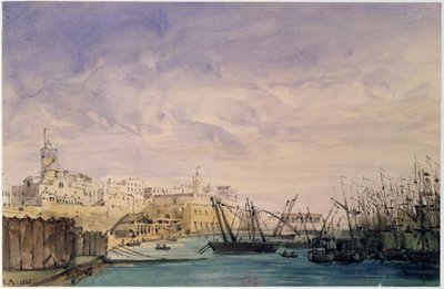 General View of Alger, 1845 (wc på papir) av French School