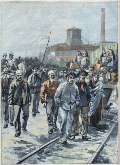 General strike for minors in Northern France, in " Le Petit Parisien”” av French School