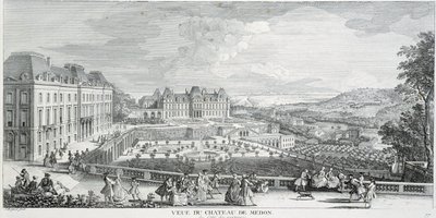 Generell utsikt over Chateau de Meudon av French School