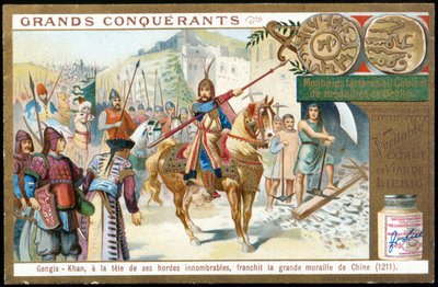 Genis-Khan, i spissen for sine utallige horder, krysset Den kinesiske mur av French School
