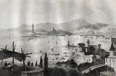 Genova - Genes - Genoa - Engraving from “” Picturesque Italy”” by M. de Norvins, Ch. Nodier 1834-1836. av French School