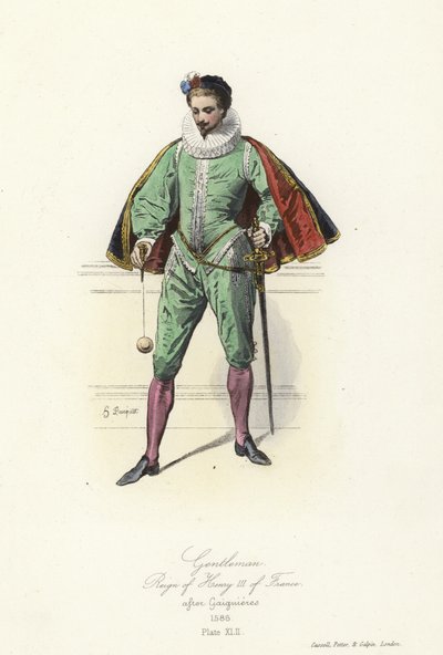 Gentleman fra Henry III av Frankrikes regjeringstid av French School