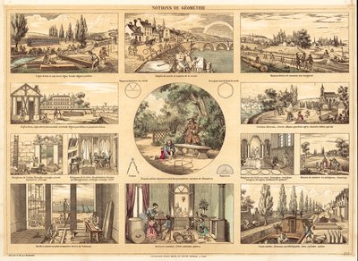 Geometri (farge litho) av French School