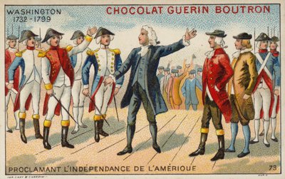 George Washington proklamerer USAs uavhengighet (chromolitho) av French School