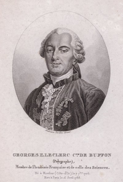 Georges-Louis Leclerc, Comte de Buffon, fransk vitenskapsmann og forfatter (gravering) av French School