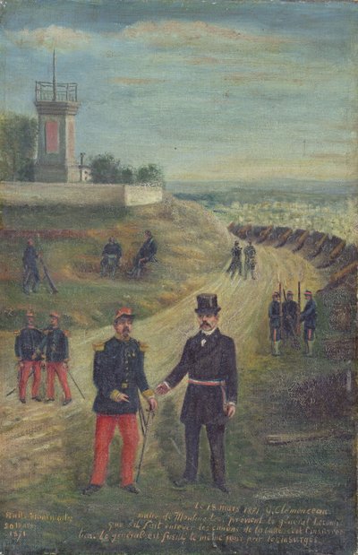 Georges Clemenceau (1841-1929) som borgermester i Montmartre 18. mars 1871 av French School
