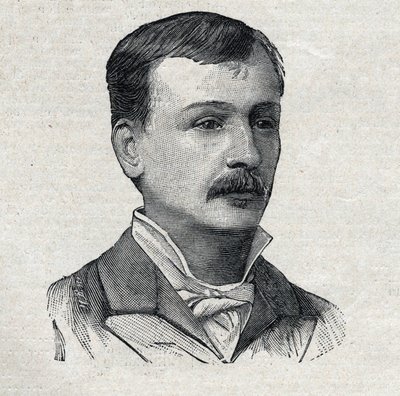 Georges Courteline, ved hans virkelige navn Georges Victor Marcel Moinaux (1858-1929), fransk romanforfatter og dramatiker, i "Le Petit Parisien"" av French School