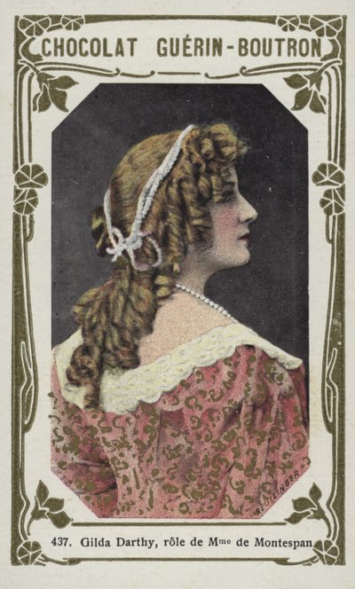 Gilda Darthy, rollen som Madame de Montespan (farget bilde) av French School