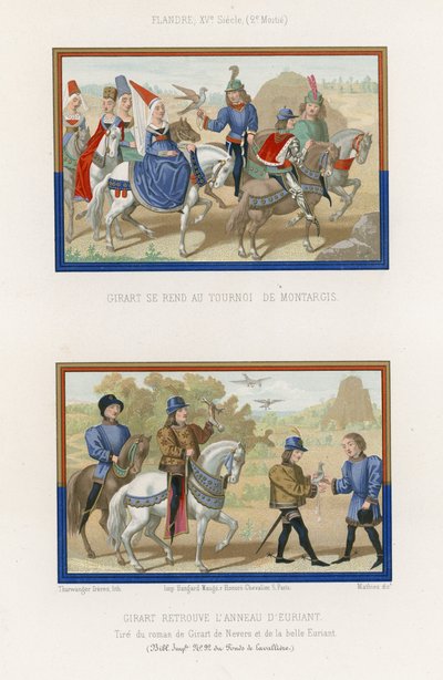 Girart drar til turneringen i Montarcis og Girart finner Euriants-ringen av French School