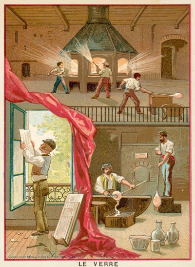 Glass (chromolitho) av French School