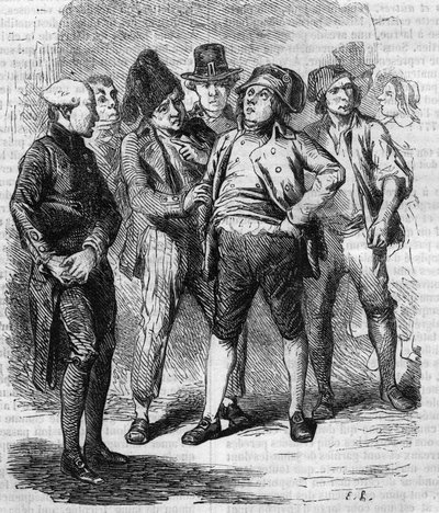 Goriot was president of his section during the Revolution. Engraving mid 19th century. Illustration for “The Father Goriot” by Honore de Balzac (1799-1850). av French School