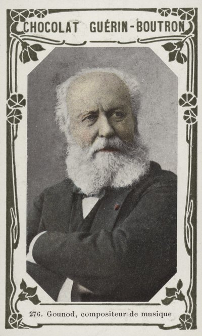 Gounod, musikkkomponist (farget bilde) av French School