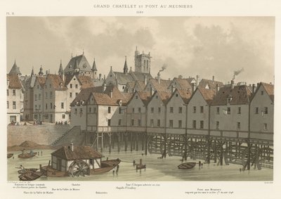 Grand Chatelet og Meuniers Bridge, 1580 av French School