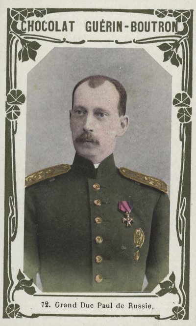 Storhertug Paul av Russland (farget bilde) av French School